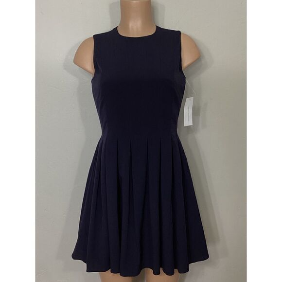 New. French Connection navy fit & flare dress. Runs big. Retails $129 - Picture 6 of 11